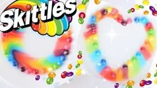 SKITTLES CANDY ART Rainbow Experiment ❤ How to Make Your Own ❤ Fun Kids Video DIY