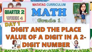 MATH 1 QUARTER 2 WEEK 4 DAY 1 | DIGIT AND THE PLACE VALUE OF A DIGIT IN A 2-DIGIT NUMBER | MATATAG