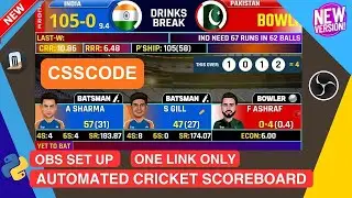 Live Cricket Score OBS Setup | HOW TO USE SCOREBOARD IN OBS | Free CSS Code + Setup Guide | #score