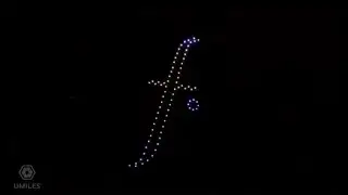 Logotipo en el cielo con Drones #dronelightshow #falabella #awesome