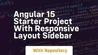 angular 15 starter project with responsive layout sidebar