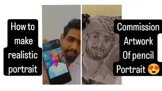 How to make realistic Portrait with pencil😍/ Commission Artwork&hearts;️ Drawing #exploremore#viralart#art