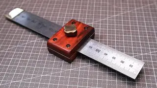 Making a Ruler Marking Gauge with Rosewood and Brass Sheets | DIY Woodworking Tools