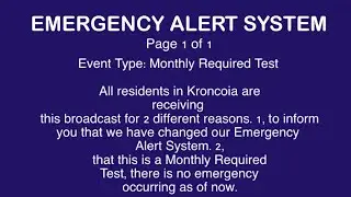 Emergency Alert Ready - Monthly Required Test + Information Center