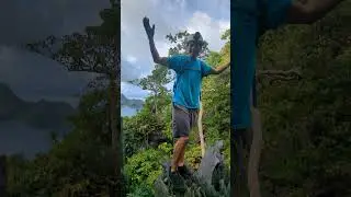 Dangerous Climbing Across Sharp Limestone at Taraw Cliff in Coron Palawan Philippines