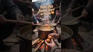 How Gurr Is Made 🍯 | Traditional Indian Jaggery Making Process | Village Life Vibes #facts #viral