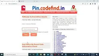 Pin code search by city name | How to find pin code list | How to search pin code