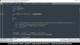 Social Website from scratch - Part 55 - Image upload restrictions | OOP PHP with MYSQL Database