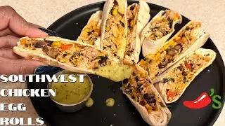 Copycat Chili’s Southwest Chicken Egg Rolls | Air Fryer | Low Carb | High Protein 