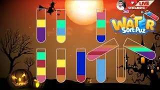 🛑Water Sort Puzzle level 365,free promation|| gaming,promation || water sort puzzle live streaming