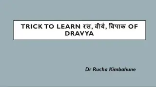 Trick to Learn Ras, Virya, Vipak of Dravya