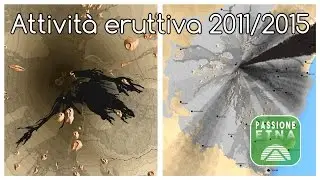 Etna - Attività eruttiva 2011/2015 (mappatura colate e ricaduta materiale piroclastico)