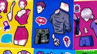 So Satisfying! Immersive Anime Paper Doll Journaling 📖