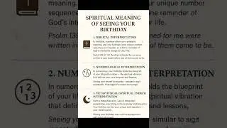 ✨The Spiritual Meaning of Seeing Your Birthday🌌