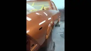 Pryme Tyme Kustoms - 69' El Camino SS Atomic Orange base coat