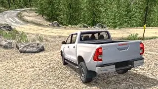 Toyota Hilux pickup descent from a steep and dangerous ascent | ETS2 | Realistic driving