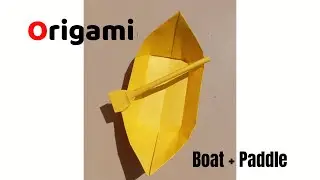 How to make an Easy Origami Paper Boat With Paddle ⛵ 