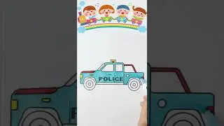 Police Car coloring page for toddlers | Police Car coloring page for kids #how  #kids #nursery #art