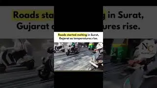 Road meltdown like an Ice Cream in Gujarat #trending #road #news #youtibeshorts