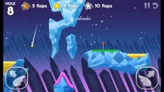 Flappy Golf 2 - Crystal Cliffs Hole 8 - 5 Flaps