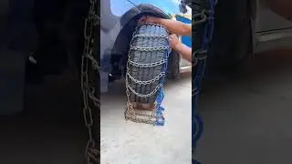 Iron Chain In Car Tyre. #shorts