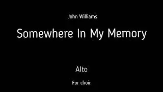 Choir/chór - Somewhere in My Memory - Alto + score