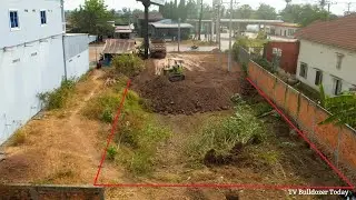 New Start !! Complete processing operator skills miniature dozer Push the soil dump trucks
