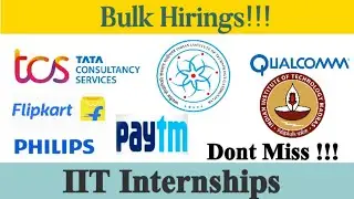 Deloitte Bulk Recruitment| IIT Madras Internships| TCS Mass Hiring|Philips Hiring freshers