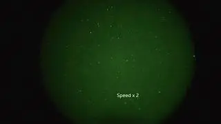 Many objects in the night sky  ----  Seen with night vision monocular
