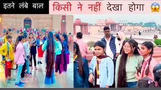 Insta viral girl Public Reaction 😱😨 || long hair || sonirana || Lucknow ||