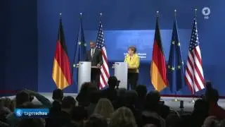 Obama Merkel Presse Besuch Hannover Herrenhausen
