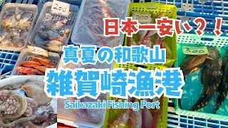 【安さ日本一】足赤海老を求めて『雑賀崎漁港』夕方の鮮魚直売に行ってきた【和歌山 釣り】