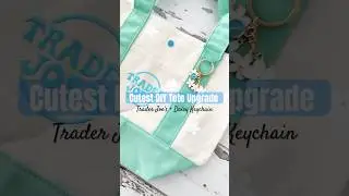 Trader Joe&rsquo;s Mini Tote Makeover 🌼 | DIY Daisy Keychain
