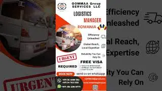 🌍 Work in Romania as a Logistics Manager 📦 | Visa & Benefits Included!