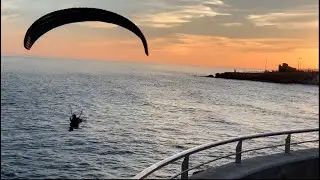 Low flying Microlight at Sunset, Nerja Spain, 27 September 2023