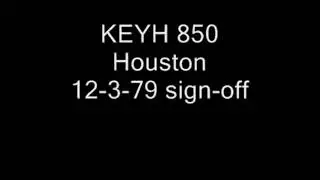 KEYH 850 Houston sign off 1979 DX reception