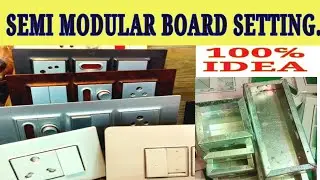 How to semi modular board fitting |      plane Gi box ke upar semi modular kese lagega