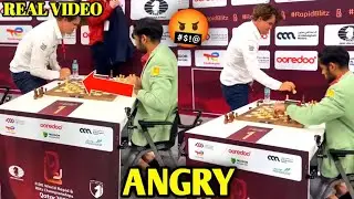 VIDEO: Magnus Carlsen ANGRY..🤬 after lost match against Indian Arjun Erigaisi | Khel Bharat 