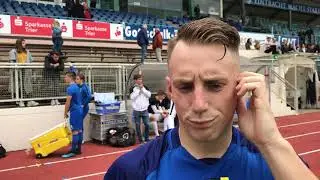 Doppeltorsch&uuml;tze Jan Brandscheid (Eintracht Trier) analysiert den 4:0-Sieg gegen Wiesbach