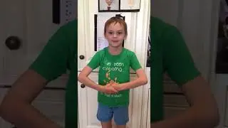 Harry Year 3 demonstrating the BSL alphabet