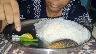 Eating Rice dalma karela bharwa mukbang