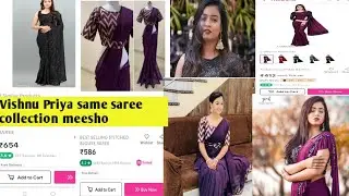 vishnu priya same saree collection meesho// meesho saree#vishnupriya#meeshoshopping#meesho