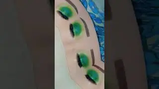green glitter eye makeup 😲😍 #india #makeup #tutorial #shorts #viral #follow #youtubeshorts #easy
