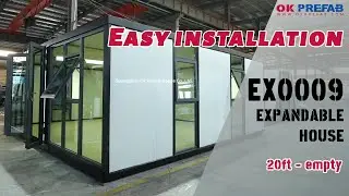 【EX0009】 20ft Container House | Open Layout with French Windows & Glass Walls