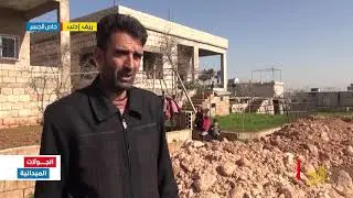 الدفاع المدني يعبد طرقات متضررة في بلدة بليون بريف إدلب من ركام القصف