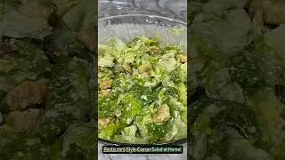 Easy Caesar salad at home! #fypシ゚viral #salad #saladrecipe #caesar #healthy #bigsalad!!!