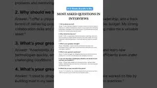 Top 10 Most Asked Interview Questions with Best Answers | Job Interview Guide