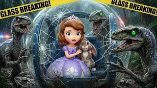 Sofia in JURASSIC WORLD 🦖 T-Rex Chase Adventure | 4K Sofia the First Animation