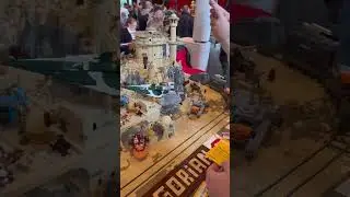 Star Wars LEGO town with a moving train