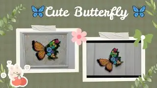 How to make a butterfly 🦋✨#butterfly #flowers #painting #art #trending 